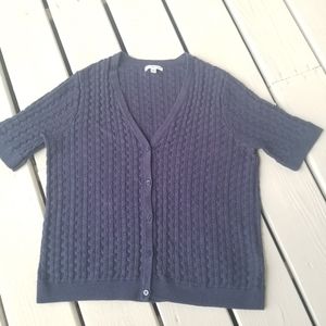 Large Navy button up top by Croft and Barrow